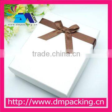 white big necklace collection display box with sponge insert