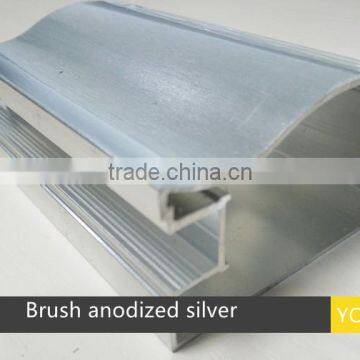 Brush Anodized Silver Finish Extruded Aluminum Profile