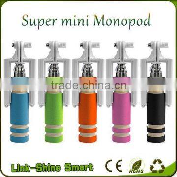 super mini foldable monopod with cable