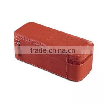 Custom Travel Packaging Gift 2 Slot Leather Watch Box photo-3