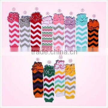 ruffled knitted baby leg warmers leggings