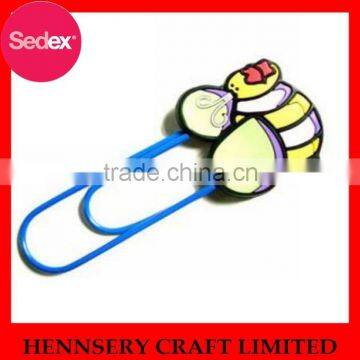 Factory price custom logo soft PVC decorative paper clip