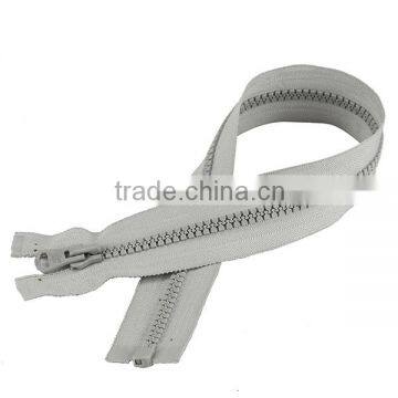 2015 hot sale #3 open end auto lock white color plastic zipper