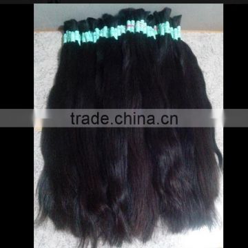 Alibaba express factory price human hair brazilian bulk hair extensions without weft