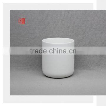 Small White Ceramic Candle Jar