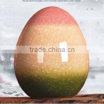 Three color change egg shape vase ceramic home decoration pieces