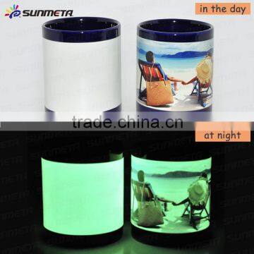 Sunmeta manufacturer hot sale Patch luminous dye Mug 11oz