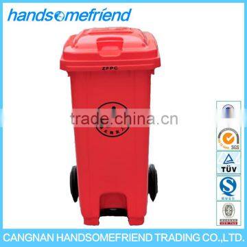 240 Liter Outdoor Foot Pedal Trash Can,Mobile Garbage Can,with Wheels Dustbin photo-2