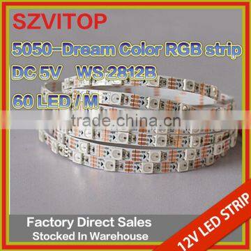 SV 5V WS2812 60led/m Addressable Dream Color 5050 RGB LED Strip Epoxy Waterproof IP65 IP67