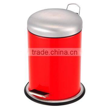 rubber painted household dustbin with pedal