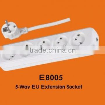 5-way 2 pin Extension Socket/EU Standard