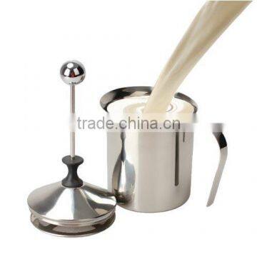 800ml Stainless Seel Milk Frother Jug Cappuccino Latte Foam Creamer Double Mesh Pump
