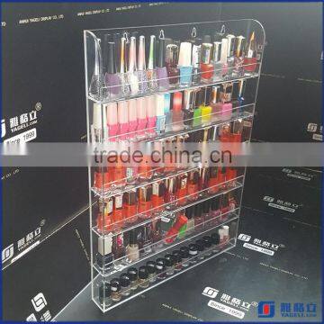 AH-YGL618 6Tier Clear Acrylic Nail Polish Display Organizer 6 Shelf Lucite Nail Polish Rack Salon Wall Mounted Organizer Display