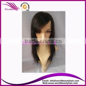 Factory price for Indian remy full lace wig with color 1B