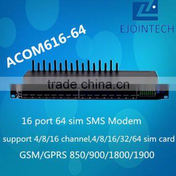 16 channels goip gsm/cdma/wcdma modem 64 sim cards bulk sms device