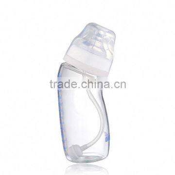 new design colorful glass feeding bottle plus freight cost