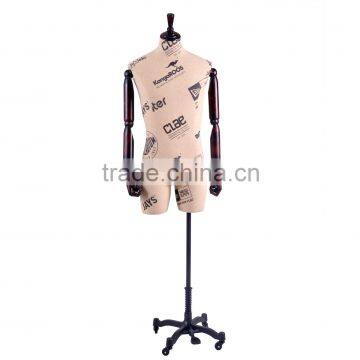 Fabric covered female mannequin torso