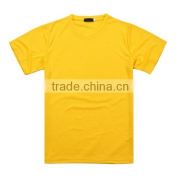 2016 very cheap yellow promitional training tshirt wholesale