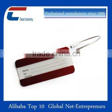 China cheap selling plastic clothing label/luggage tags