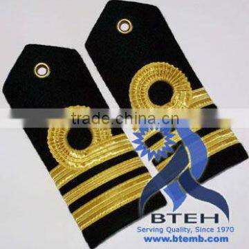 Navy Epaulettes | Army Epaulettes | Military Uniform Epaulettes with Gold Wire French Braid