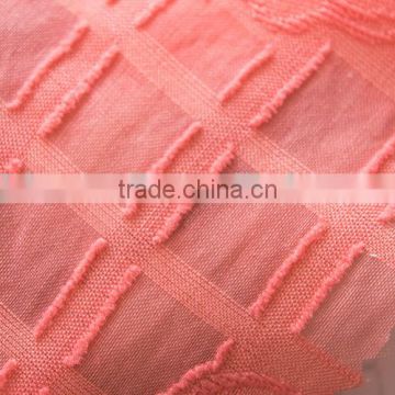 100% poly Rose jacquard checked chiffon