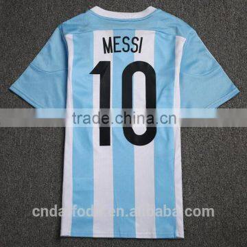 China custom men's plain football jersey wholesale