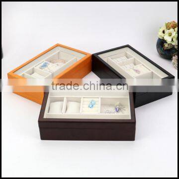 Flip Wood Paint Transparent Skylight Jewelry Ring Earrings Necklace Gold and Silver Custom Packaging bo photo-2