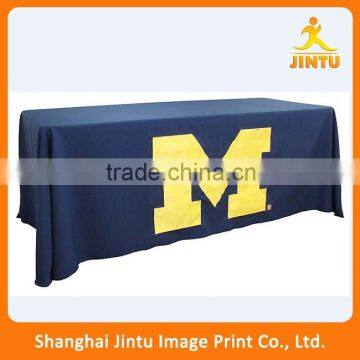 Dye sublimation Polyester printed promotional custom table cloth banner