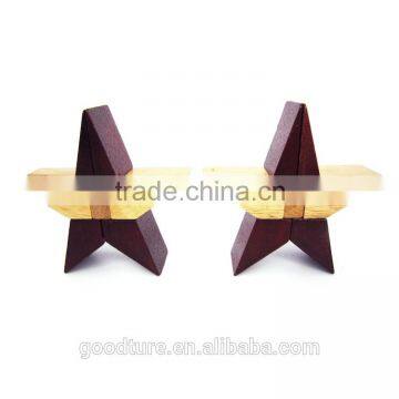 2015 Hot Sale Wooden IQ Intelligent Puzzle Magic Puzzle Kongming Lock Brain Teaser Model Number GAD1129 photo-2