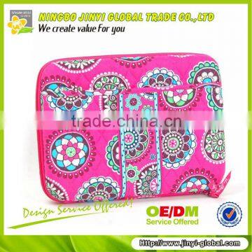 2013 fashion bags cotton fabric flower printing shockproof laptop bag