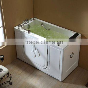 Air & Whirlpool older elder walk in bathtub with shower disable seat