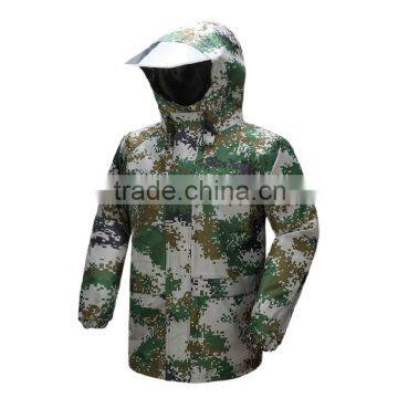 Super waterproof camouflage eco-friendly materials military raincoat