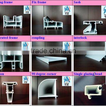 UPVC Profile, PVC Window Profile for Door & Window, UV Coating (blue White) PVC Window Profile photo-2