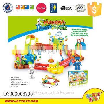 Happy track park electronic railway train assembled puzzle