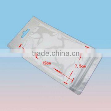 clear die cut small plastic zip bag packaged for mobile phone shel