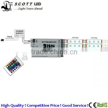 5-24v 3 channel led strip music controller for digital led strip