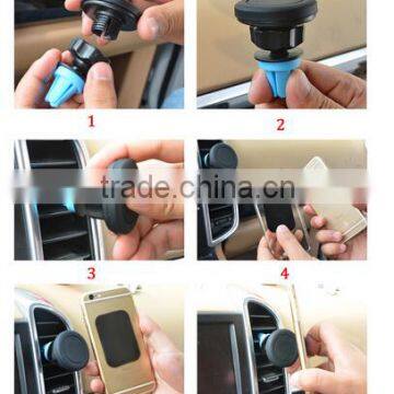 Universal Air Vent Phone Holder for Smartphone Magnetic Car Air Vent Phone Holder Portable Air Vent Smartphone Mount Holder photo-2