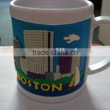 blue Cartoon graphic 3D mug