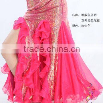 SWEGAL Hot selling sexy chiffon belly dance skirt,sexy high quality arab belly dance costume SGBDS13062