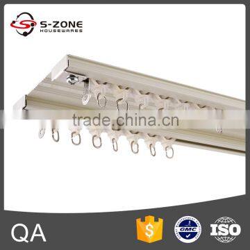 Szone GD15 Ceiling mounted aluminum double curtain track for home decor