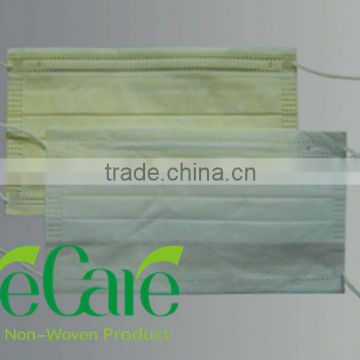 Disposable Non woven surgical yellow face mask