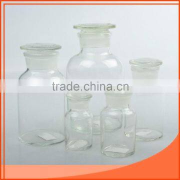 Wide Mouth Blue Glass Reagent Bottle