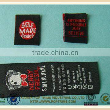 High quality fashion custom woven labels for garment