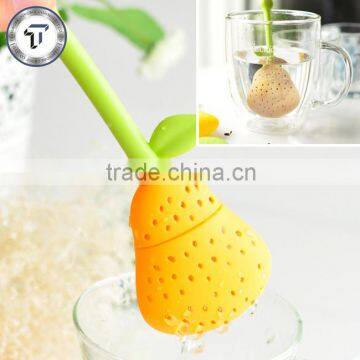 fruit shape pear silicone tea infusers wholesale