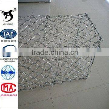 Galvanized gabion basket for protecting river bank