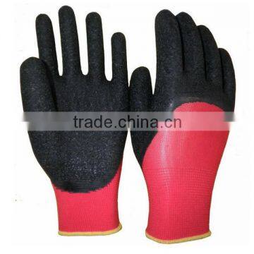 13Gauge Polyester Liner 3/4 Crinkle Finish Softtextile Latex Working Glove