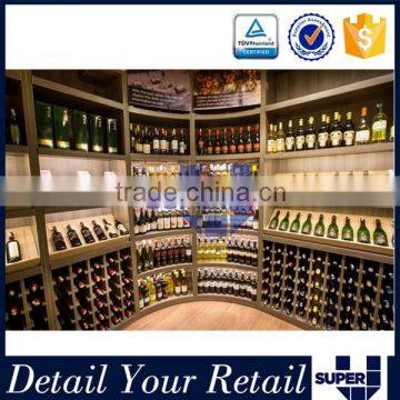 Factory Custom Made Fashion Wood Shop Decoration For Wine Shop photo-2