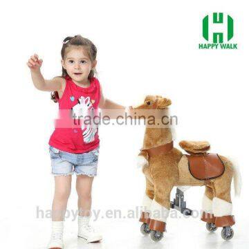 HI CE best selling kid riding horse toy, plush mechanical horse for kids