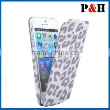 Smooth Surface Protective New Case for Iphone Leopard Flip pu Leather Case Cover photo-2