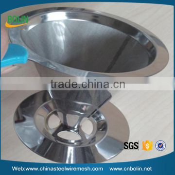 18/8 Stainless Steel Pour Over Cone Coffee Dripper and Reusable Coffee Filter